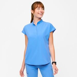 Figs Ceil Blue Rafaela Oversized Scrub Top Small